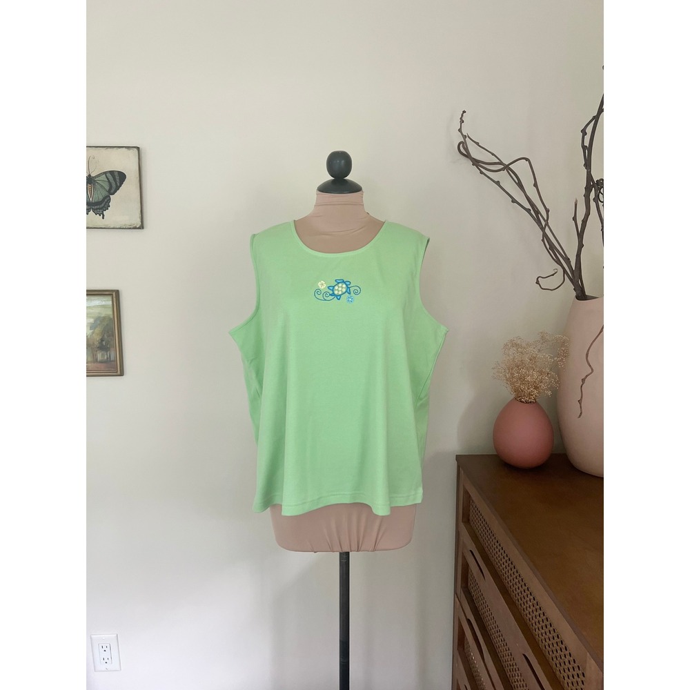 Vintage 90s Blair Embroidered Turtle Tank Top